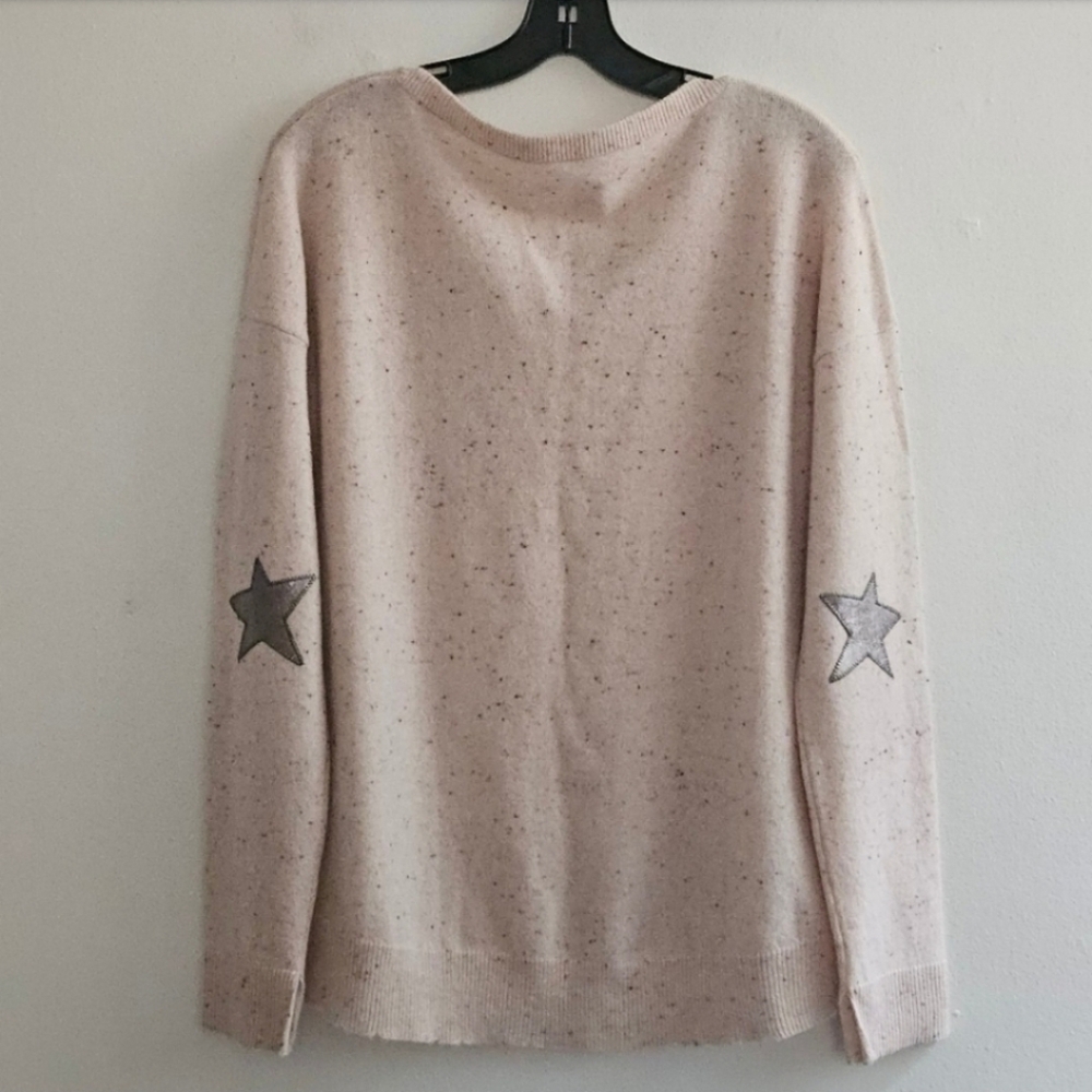 Zadig & Voltaire Cream Sweater with Silver Stars